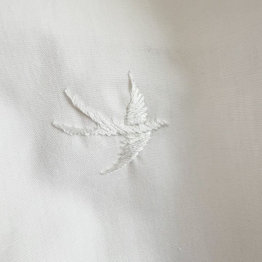 MI GOLONDRINA Valentina White Blouse Top Size Small Ruffle White Embroidered - Picture 9 of 15